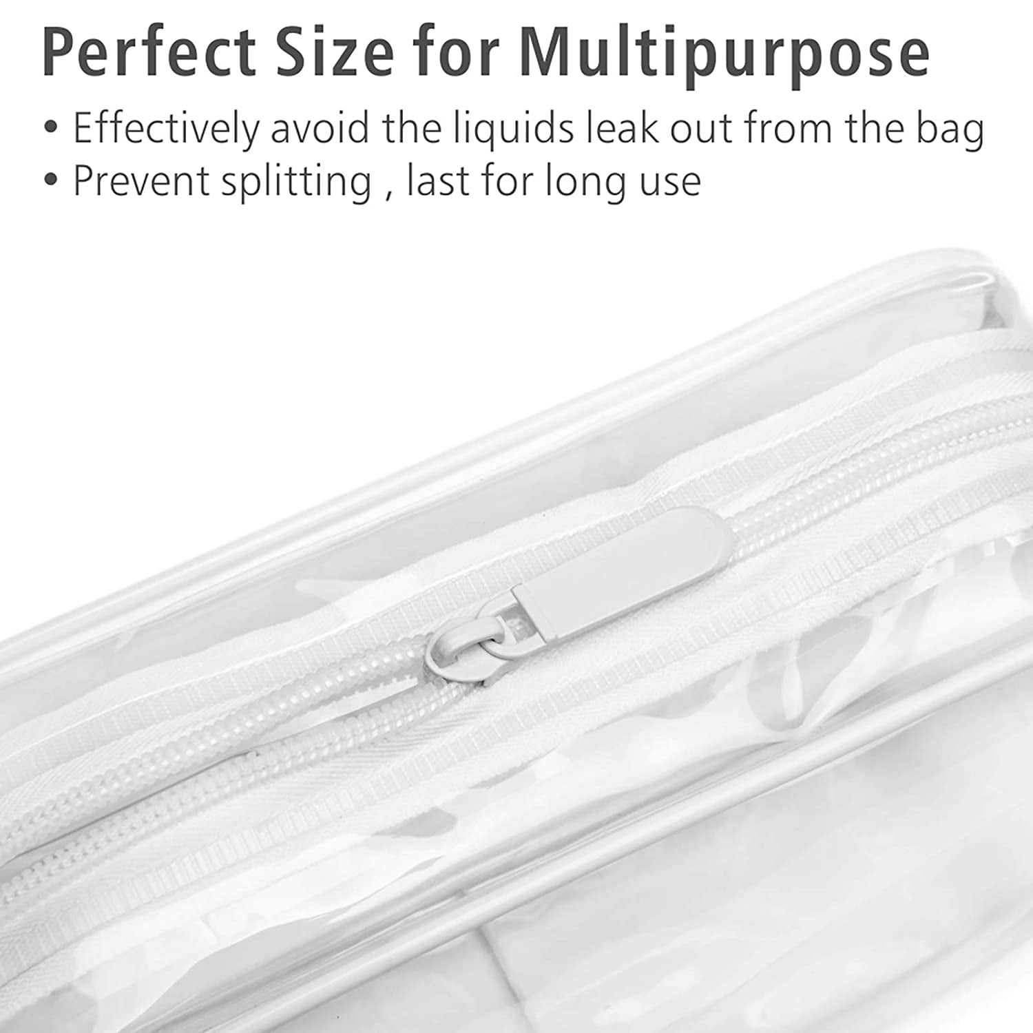 CGBE TSA Approved Travel Toiletry bag, Clear Toiletry Bag, 2 Pack  Multipurpose Transparent TSA Travel Bag Airport Airline Compliant Quart  Size Bags