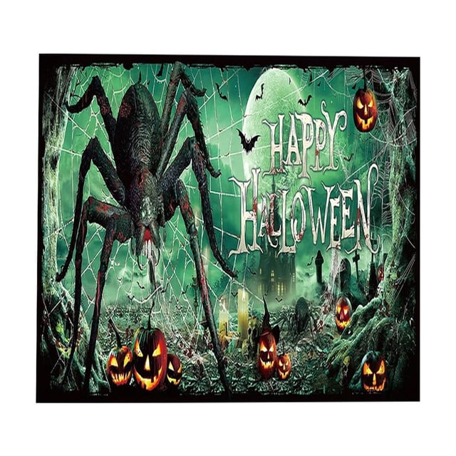 Fwttom Halloween Araignée Effrayante pour Porte de Garage Fête des Fêtes d'Halloween