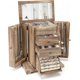 thumbnail image 1 of Jewellery Box For Women Girls, Rustic Wooden Large Jewelry Boxes & Organisers With Mirror, 4 Layer Jewellery Organiser Box For Rings Earrings Necklace, 1 of 5