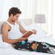 thumbnail image 5 of Fotbe Space Pantalones de Pijama para Hombre, Pantalones de Dormir, Pantalones de Casa con Cintura Ajustable y Bolsillos-Medium, 5 of 6