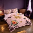 thumbnail image 2 of Homewish Girls Blossoms Twin Bedding, Hippie Sun Stars Bedding Comforter Set, Pink, Pink Reversible 7-Piece, 2 of 7