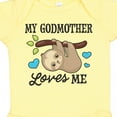 thumbnail image 4 of Inktastic My Godmother Loves Me with Sloth and Hearts Boys or Girls Baby Bodysuit, 4 of 5