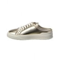 thumbnail image 2 of Stuart Weitzman Skater Mule Leather Sneaker, 9.5, Silver, 2 of 5