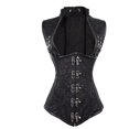 thumbnail image 1 of Sexy Corselets espiral acero deshuesado Punk Retro Underbust Steampunk Bustier corsé para mujer ropa gótica de talla grande Korsett4XL, 1 of 1