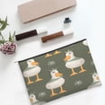thumbnail image 6 of Hirioo Mallard Ducks Wild Birds for Paper Reusable Cosmetic Bag Zipper Encouragement Travel Pouch Toiletry Bag for Women Girls, 6 of 7
