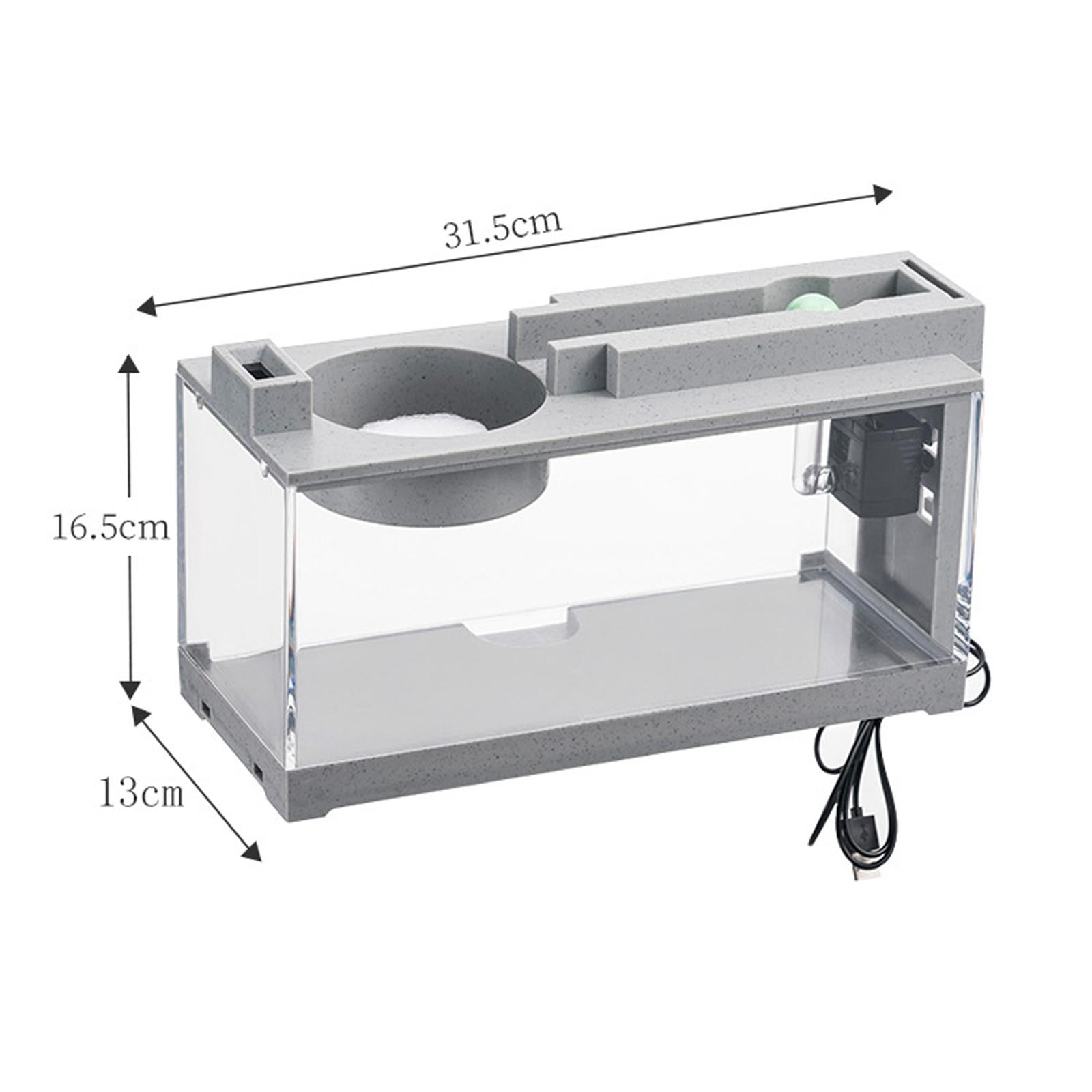Bvdfgk Micro Landscape Fish Tank Aquarium Tank Landscaping Multipurpose Clear Fish Tank Goldfish Tank for Table Bathroom Decoration A