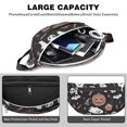 thumbnail image 4 of Fanny Pack Accented Spooky Halloween Pattern Waist Pack Bag,Running Cross Bag,Waterproof Large Fanny Packs for Women Men for Travel Running Hiking Cycling, 4 of 6