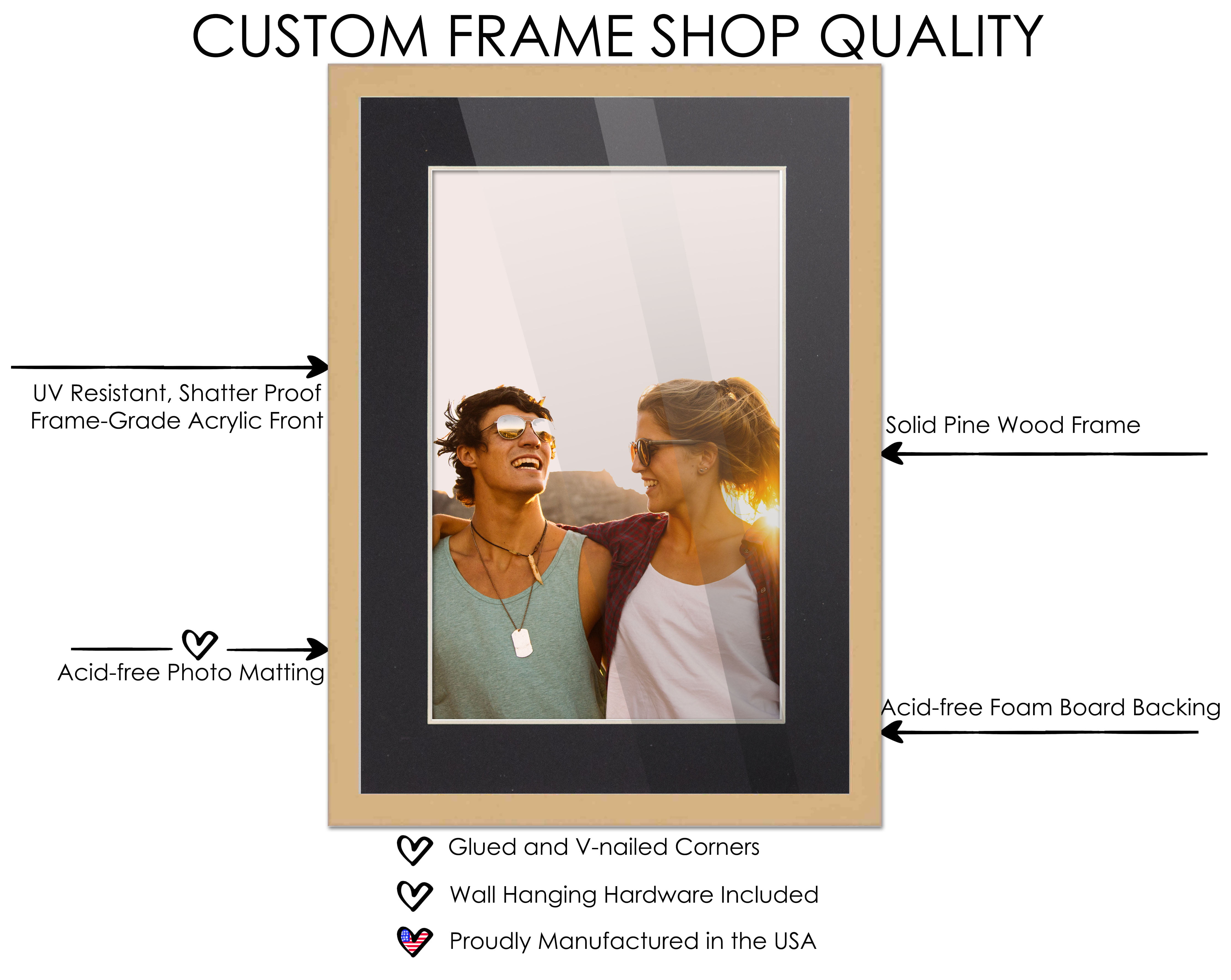 HEALLILY 30pcs Picture Frame Lined with jam Frame Border precut mat Board  Picture Frame Backing Board Photo Backing Board Photo Frame mat 10 x 10