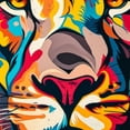 thumbnail image 6 of WYYP A Majestic Lion Round Tablecloth 100% Polyester Fiber Waterproof White, 6 of 8