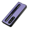 thumbnail image 5 of Dteck PU Leather Case for Samsung Galaxy Z Fold 4 with Crad Slot Stylus Pen Slot Shockproof Filp Case for Samsung Galaxy Z Fold 4 7.6 inch,Purple, 5 of 6