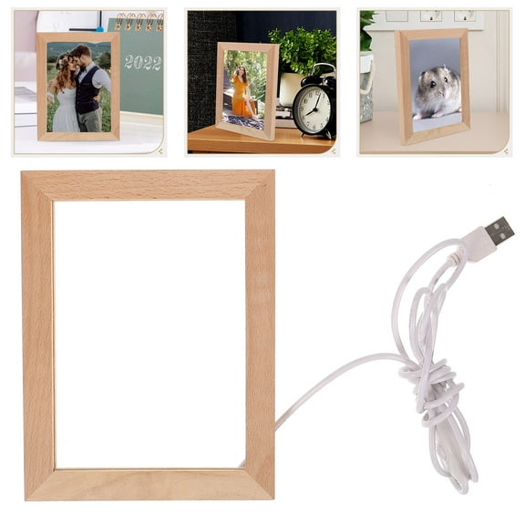 COMPUKAS Led Picture Frame LED Light Photo Frame Plastic 1Pcs