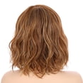 thumbnail image 5 of Onedor Shoulder Length Side Part Lace Front Short Wavy Hair Bob Wigs for Women (Ginger Blonde Evenly Blended with Medium Golden Blonde), 5 of 7