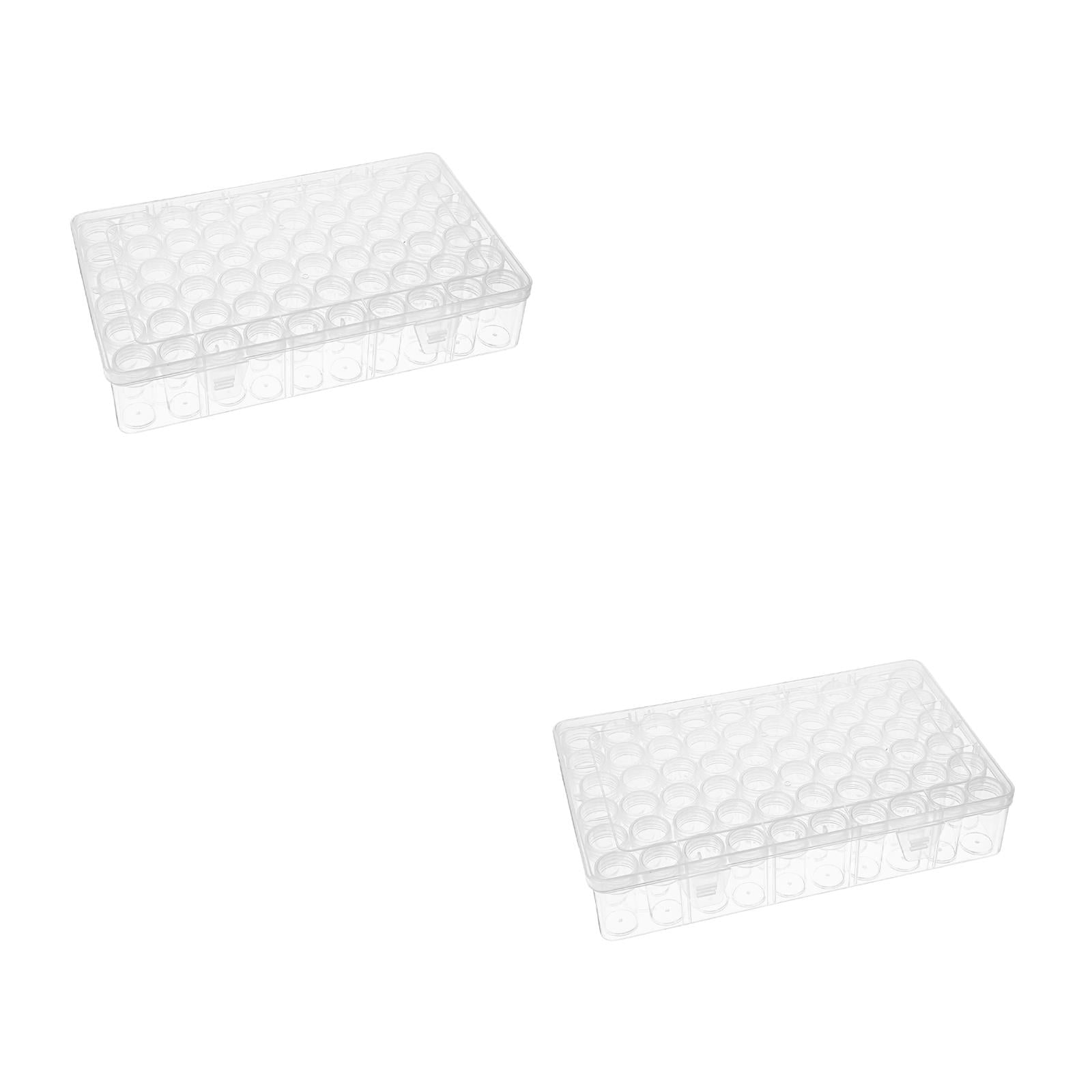 OUNONA Raindrops 2 Sets Small Parts Organizer Box for Loose Beads Multi grids Beads Storage Case
