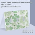thumbnail image 3 of Yayeee Toggle Light Switch Wall Plate 2-Gang 4.56"x4.48" Decorative Outlet Cover, Green Floral, 3 of 7