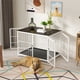 thumbnail image 3 of Heavy Duty Dog Kennels Metal Wooden Dog Crate End Table Furniture Style Pet Cage with Three Doors and Removable Tray ShopWise Round, 3 of 6