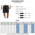 thumbnail image 3 of DYMADE Men's Solid Linen Summer Casual Loose Drawstring Elastic Waist Shorts with Pockets, 3 of 3