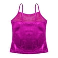 thumbnail image 4 of Lejafay Kids Girls Sparkly Metallic Tank Top Camisole Athletic Hip Hop Dancewear Hot Pink 6, 4 of 6