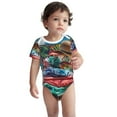 thumbnail image 2 of Junzan Tropical Vacation Essentials Print Short-Sleeve Baby Climbing Clothes, Bodysuits for Infant One-Piece for Baby Boys & Girls Baby Clothes Baby Romper with Snap Closure-6 Months, 2 of 6