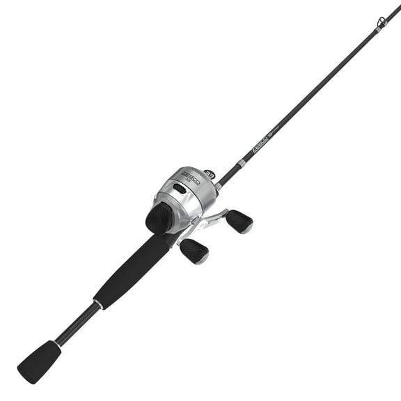 Zebco 33 Platinum Spincast Reel and Fishing Rod Combo, 6-Foot 2-Piece Rod, Size 30 Reel, Silver