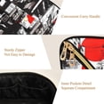 thumbnail image 5 of FORMRS Makeup Bag Travel Cosmetic Organizer for Women Fold Flat Zipper Pouch with Handle, Black Streets, 5 of 8