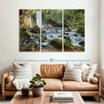 thumbnail image 2 of Elephant Stock Banias Waterfalls Wall Art - Horizontal Multi Panel Canvas - Living Room Wall Decor - Nature Multi Panel - White And Green Decor - 65" x 42", 2 of 8