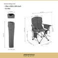 thumbnail image 6 of ARROWHEAD OUTDOOR Portable Heated Folding Camping Chair w/ 6-Can Cooler, 3 Heat Settings, Cup & Wine Glass Holder, Grey, 6 of 7