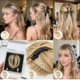 thumbnail image 6 of Gnmfd clip‑in seamless bangs with sideburns, hand‑woven synthetic hairpiece, long airy fringe, 2 pack, daily wear or events, 6 of 7