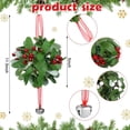 thumbnail image 2 of 2PCS Christmas Mistletoe Balls Ornaments with Bells Artificial Hanging Mistletoe Christmas Decor Mistletoe Kissing Green, 2 of 6
