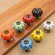 thumbnail image 2 of Furniture Knobs - 6 x Ceramic Drawer Knobs Pumpkin Shape Furniture Knob for Kitchen Drawers and Cupboards (Green), 2 of 2
