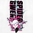 thumbnail image 2 of Women's Spider-Man: Across the Spider-Verse Spider Gwen Paint Splatter  Graphic Tee White Small, 2 of 4