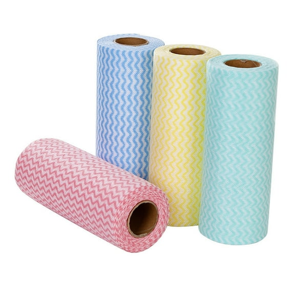 1PC Disposable Kitchen Towels, 9.85 inches x 7.68 inches, Washable and Reusable Cleaning Cloths | Lint and Streak Free Reusable Paper Towels, Disposable Cleaning Cloth Paper for Kitchen, Random Color
