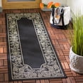thumbnail image 3 of SAFAVIEH Courtyard Claire Rooster Indoor/Outdoor Runner Rug, 2'3" x 10', Black/Sand, 3 of 10