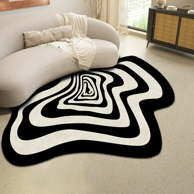 Alfombra de imitación de cachemira para sala de estar, manta completa con forma de mesita de noche para dormitorio, manta de sofá de color degradado, tapete para mesa de centro