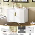thumbnail image 5 of 30" Vintage Bathroom Vanity with Ceramic Sink, with 3 Holes Single Ceramic Sink, Bathroom Storage Vanity Cabinet with 2 Soft Closing Doors, 5 of 6
