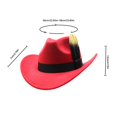 thumbnail image 3 of SRZYMJ Western Cowboy Hat for Men Women Jazz Hat Unisex Oktoberfest Hat Ethnic Style Hat Wide Brimmed Hat, 3 of 4