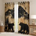 thumbnail image 2 of Feelyou Brown Bear Wildlife Black Out Curtains for Adult, Wooden Ladge Cabin Curtains Pack of 2 (42x63 Each), Jungle Mountain Bedroom Curtains, Window Curtains Home Decor, 2 of 6