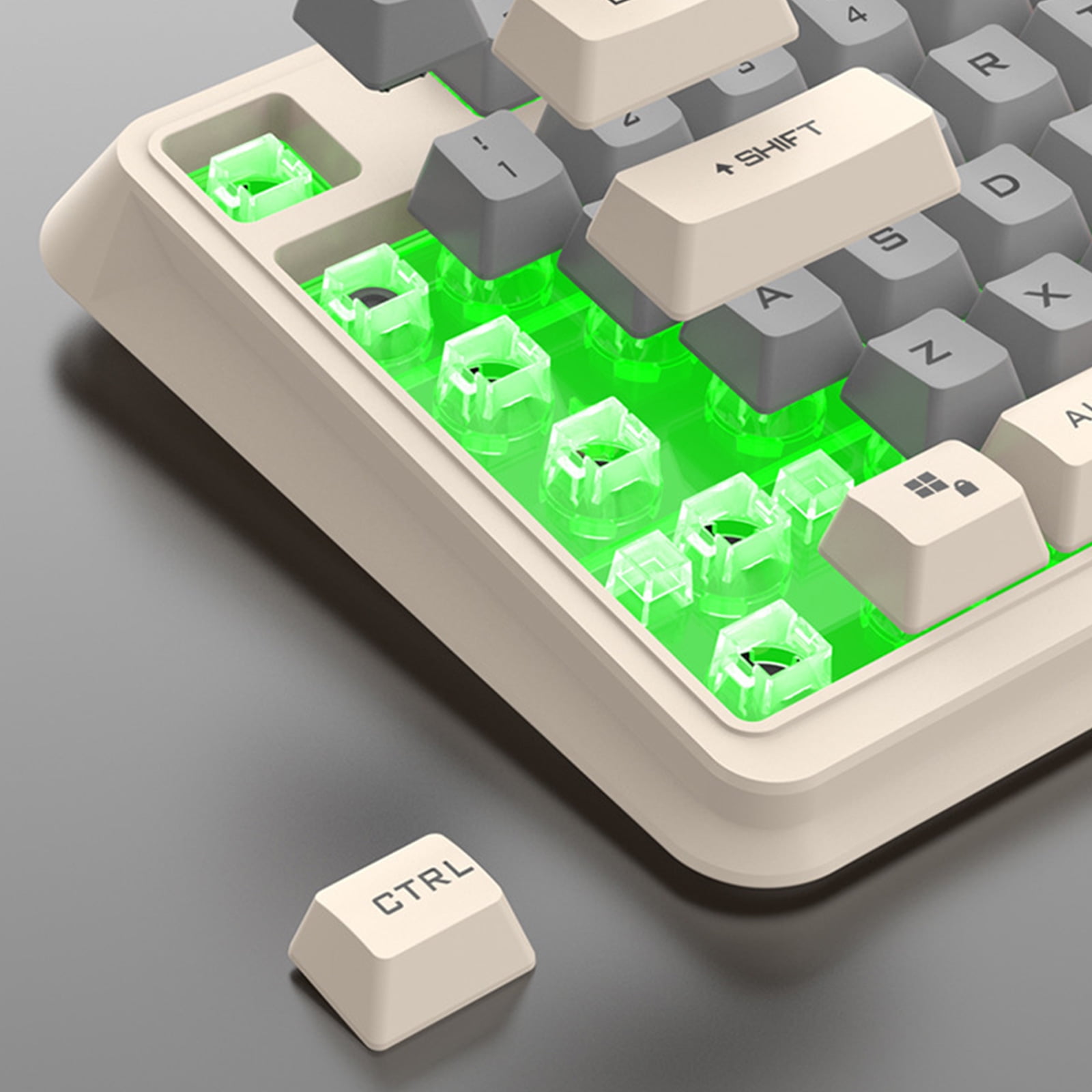 Portable 94 Keys Mechanical Gaming Keyboard Cord Hot Swappable LED Backlit Keycap Mechanical Keyboard for Desktop