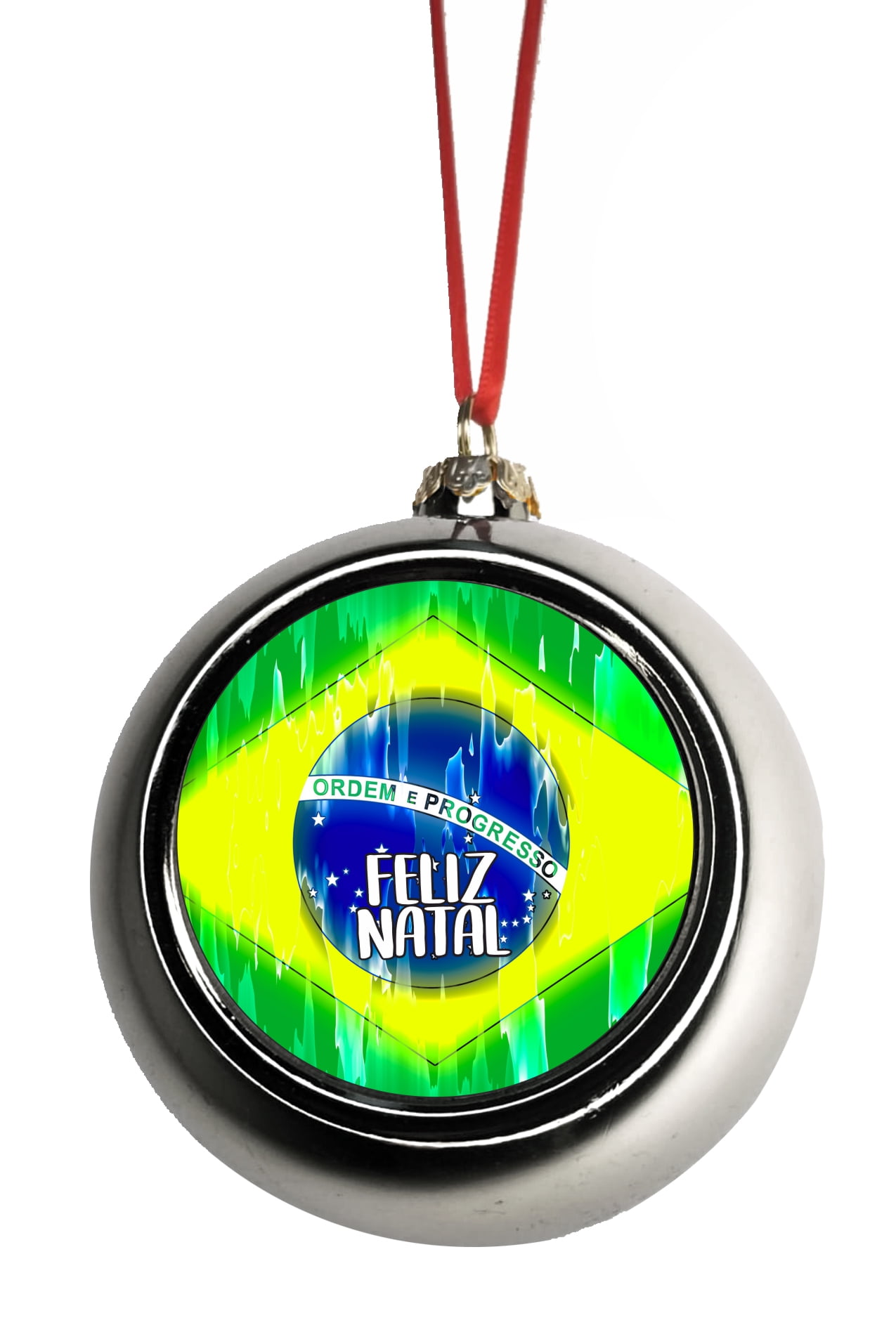 Brazil Christmas Ornament - Brazil Ornament Flag Feliz Natal Ornament