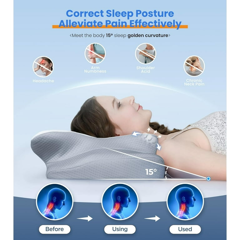 Ultra Pain Relief Cooling Pillow for Neck Support Ultra Pain Relief Cooling Pillow for Neck Support