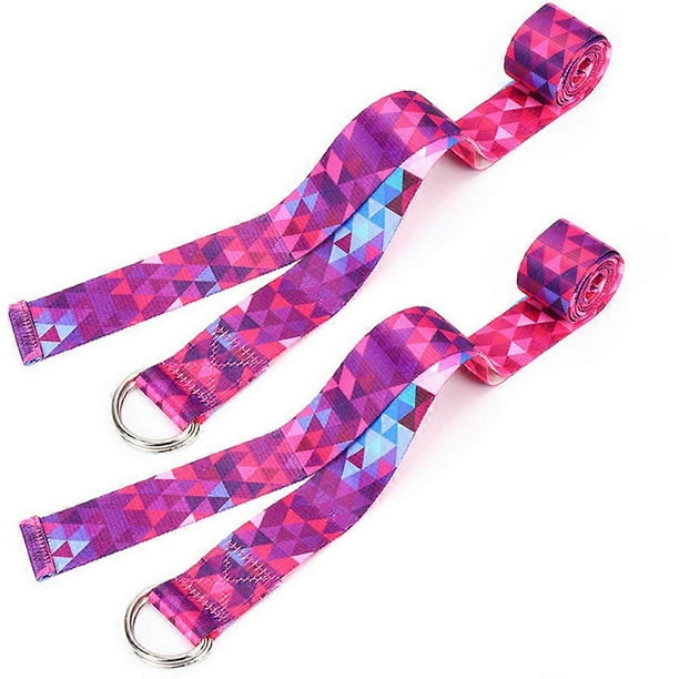 Stretch Assist Strap Elastic Exercise Bands Workout Straps for Women Men Gym Home Exercise Outdoor Sports Nylon 183x3.8cm 2Pcs