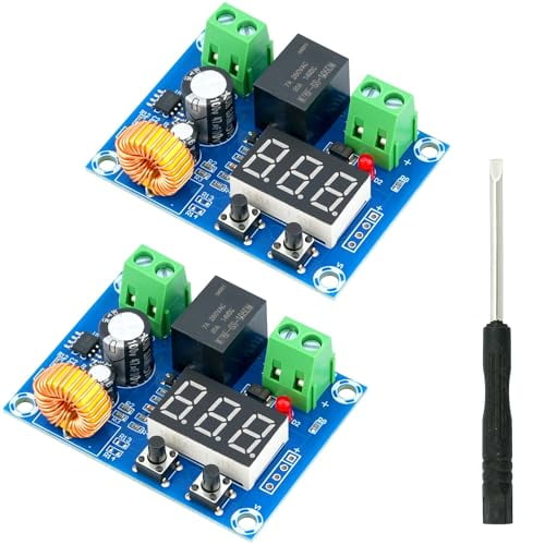 2 Pcs Low Voltage Cutoff Disconnect 12-36V Low Voltage Digital Protector for Solar, Wind, Battery and Other Types of Power Supply Systems Switch