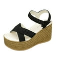 thumbnail image 3 of Mostsola Womens Platform Sandals Wedges Heels Open Toe Summer Slingback Sandals Beach Shoes, 3 of 8
