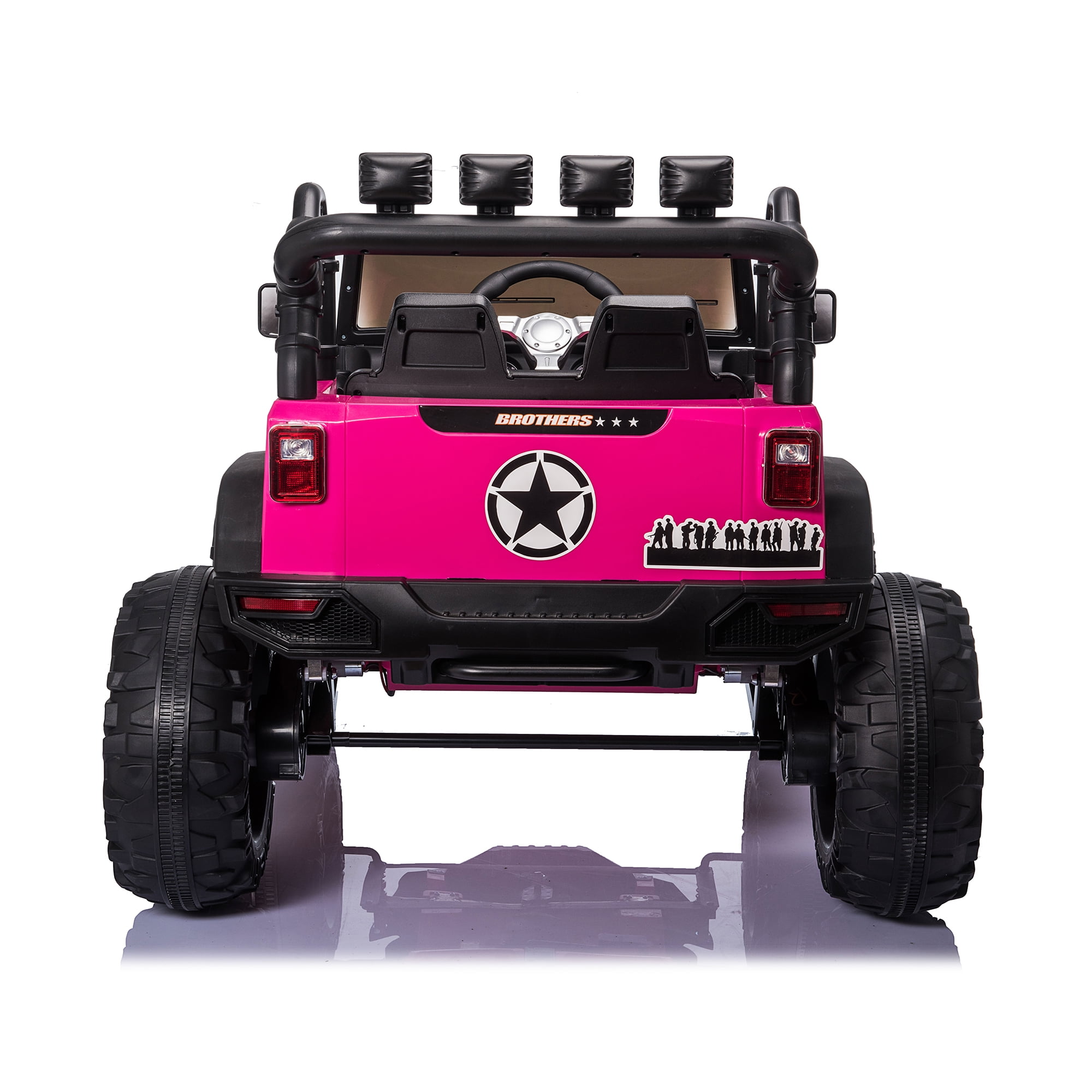 CIPACHO Double Drive Electron Kids Ride On Truck, 24V Battery Powered Toy Car with Spring Suspension, Remote Control, Purple CIPACHO Double Drive Electron Kids Ride On Truck, 24V Battery Powered Toy Car with Spring Suspension, Remote Control, Purple