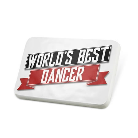 Porcelein Pin Worlds Best Dancer Lapel Badge –