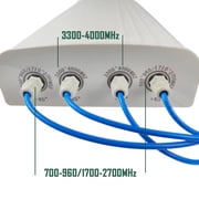 Outdoor Directional 4x4 Mimo TV Antenna Set with 4000 Yards Reception Range, Ports