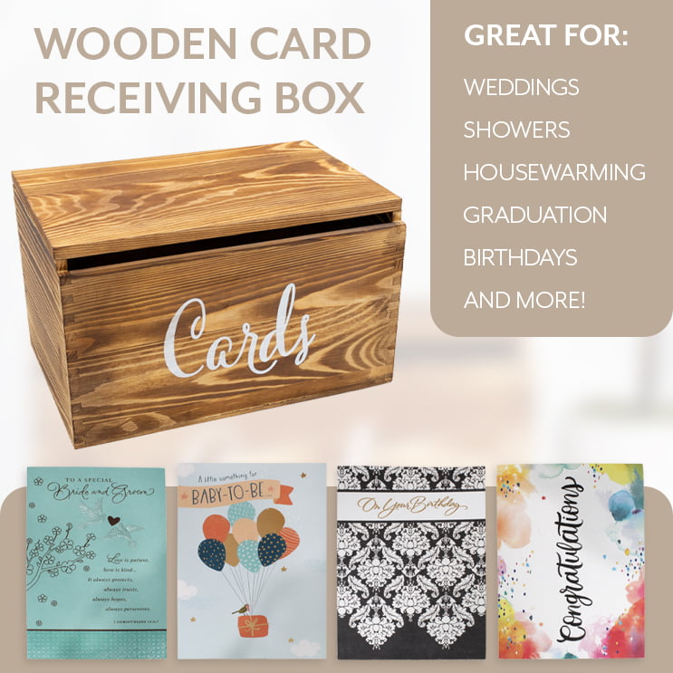 Rustic Wood Card Box Kate Aspen