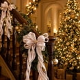 thumbnail image 5 of Christmas Ribbon Wreath Bows for Front Door and Tree Decor, Sturdy Polyester, Indoor Outdoor Holiday Decoration, Assorted Colors, 2-Pack, 5 of 6
