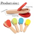 thumbnail image 3 of Wooden Castanet Musical Instrument with Handle, Educational Percussion Toy for Rhythm And Sensory Development, Fun Music Tool for Beginners And Playtime, 3 of 7