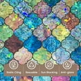 thumbnail image 4 of Fancy-Fix Colorful glass privacy window film, 3D privacy decorative window film, bathroom,thermal control sunshade window film, clover 17.3"x 78.7", 4 of 4