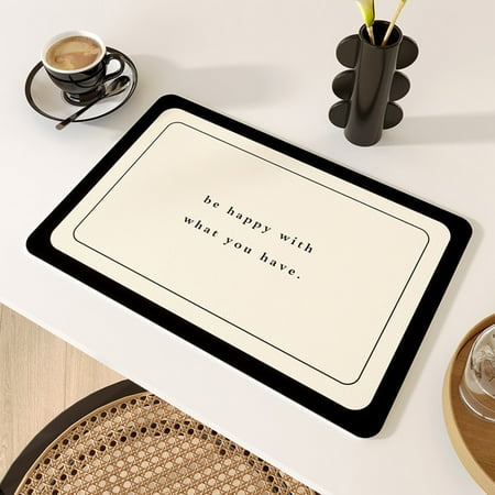 

Twinkseal Absorbent Drying Mat Multi-functional Kitchen Countertop Drying Mat Super Absorbent Anti-slip Wear Resistant Rectangle Mat for Quick Drying